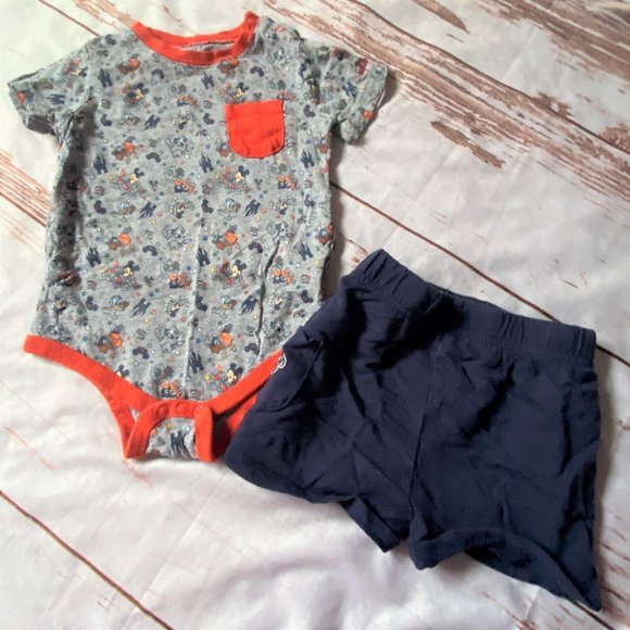 Disney Parks Other - Disney Parks infant outfit-gray/blue-18 months